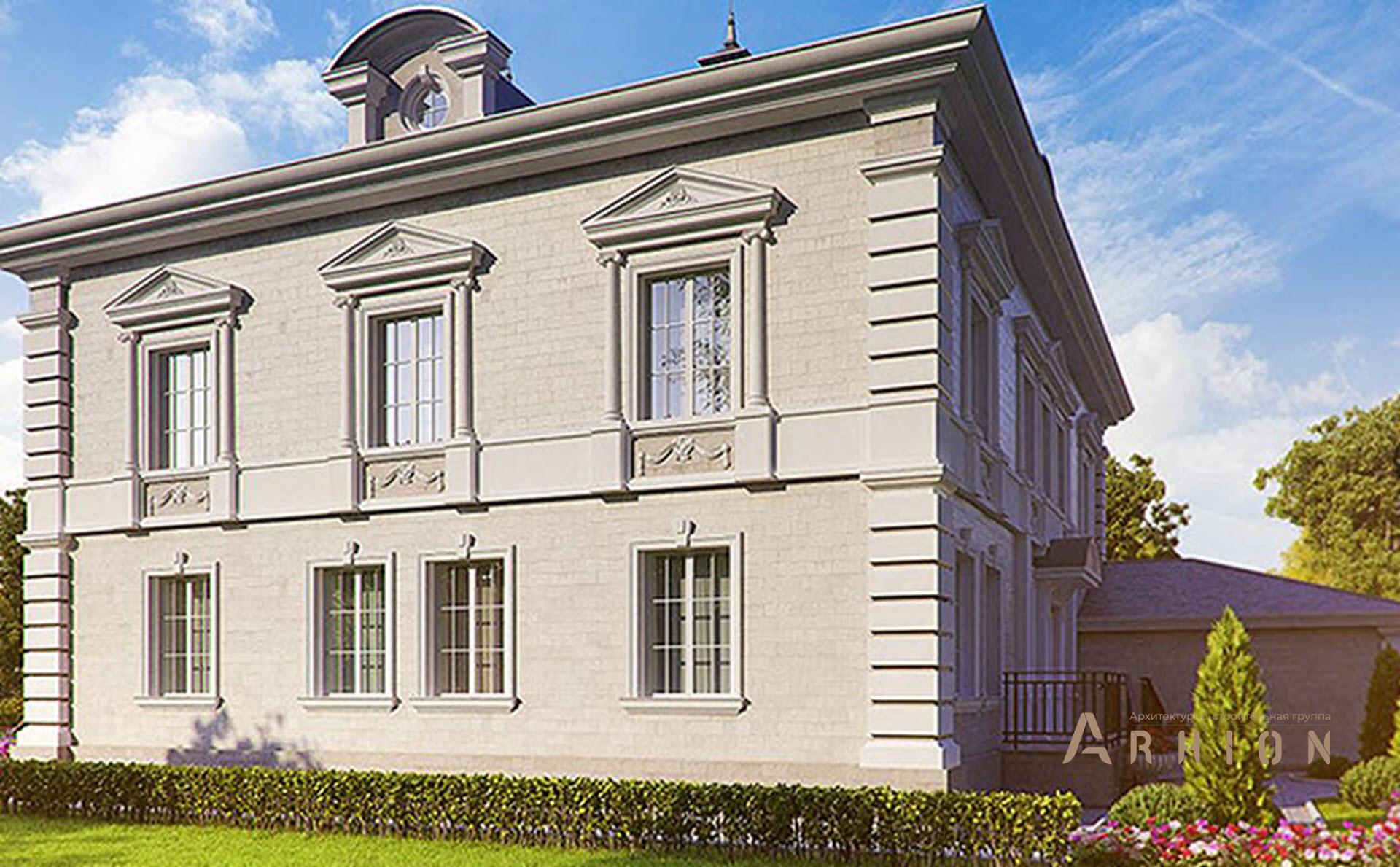 5. Проект двухэтажного дома в классическом стиле с многоскатной кровлей, SOV-17, площадью - 422 кв c гаражом